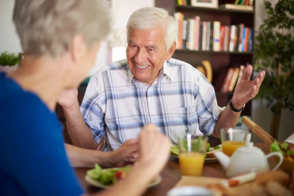 Residents socializing during an activity at St. Francis Villa assisted living community in River Ridge, LA